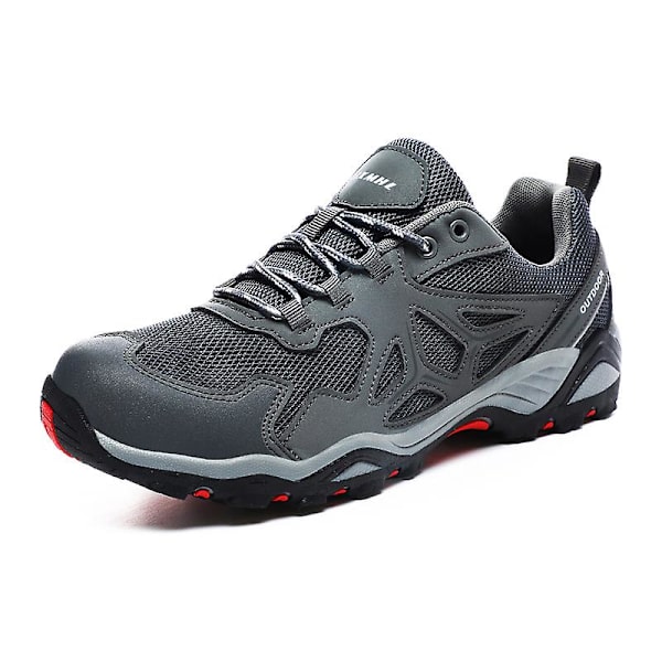 Vandringsskor för män och kvinnor, låga sneakers för utomhusvandring, trekking och promenader 3D231 Gray EU 43