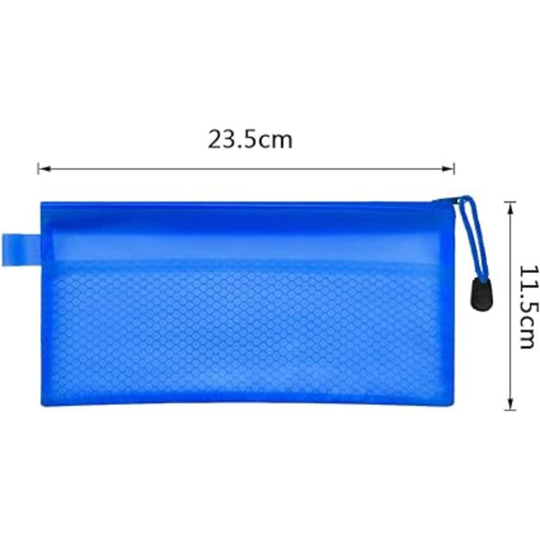 8 st transparenta färgglada A6 PVC-mappväskor