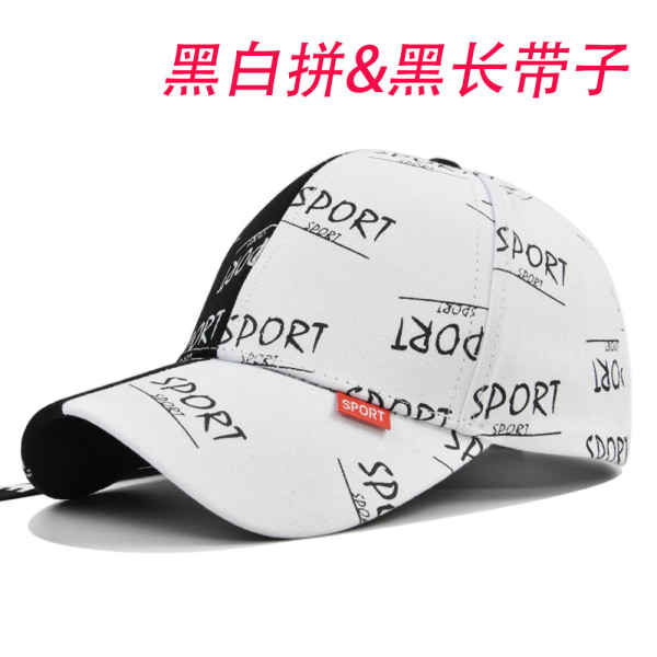 Brevutskrift Cap Sport Graffiti Cap Student Långt band Peaked Cap Dome Solhatt Partihandel