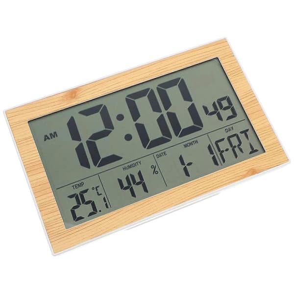 Digital väggklocka med stor display, lätt och portabel för olika miljöer