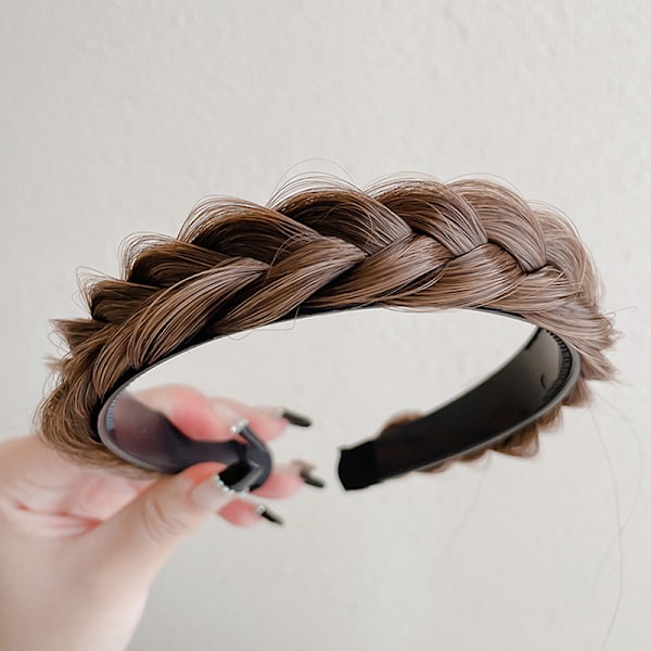 Twist Braid Handgjord Fishbone Braid Peruk Pannband Halkfritt hår A2