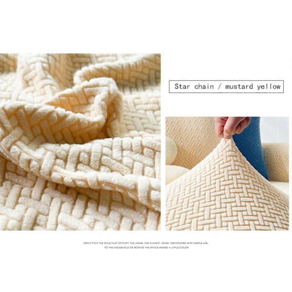 Sofföverdrag Stretch Sofföverdrag, Sofftyg Möbelöverdrag, Hög Stretch Sofföverdrag Djurvänligt Halkfritt, Överdimensionerat Elastiskt Möbelöverdrag, Stickat Beige