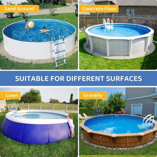 Rund poolmåtte – udendørs poolmåtte – foldbar beskyttelsesmåtte – diameter 300 cm – polyestermateriale – velegnet til havebassiner og badekar – sort