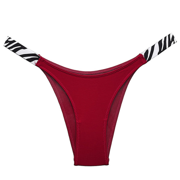 Dam id Waist String Sport Trosor Bomull Underkläder String wine red M