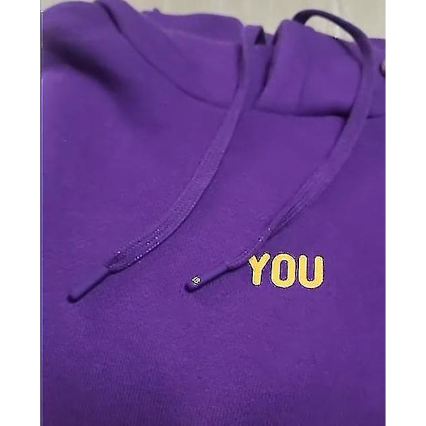Jimin Is even With You weatshirt Never Walk Alone Luvtröja Harajuku Lila Par Bangtan Pojkar Jimin Luvtröjor med kort S