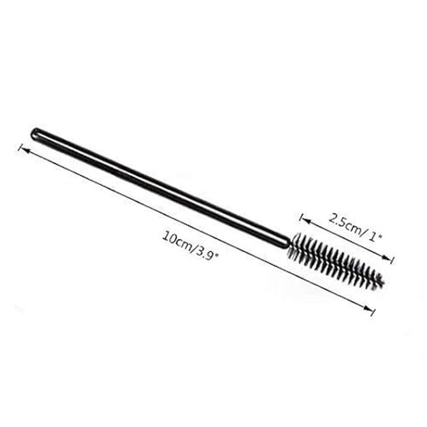 Engångsögonfransmascaraborstar Stavar Applikator Makeup Kit 100-pack (svart) All black*100
