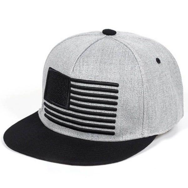 Flag Stars and Stripes broderad hiphophatt för män och kvinnor platt längs cap hiphop skate hatt tidvatten camouflage