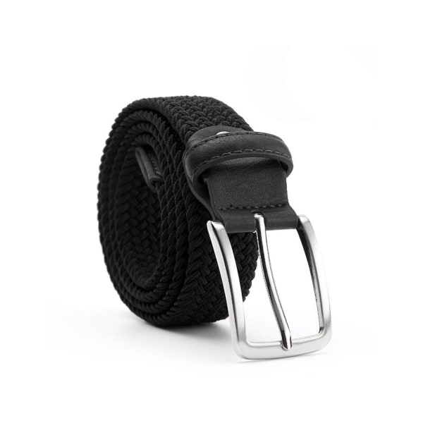 Flätade bältesbyxor Midjeband Midjeband Casual Justerbar Nylon Black