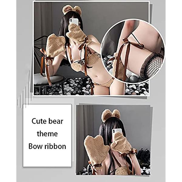 Flower Creek Erotiska Underkläder Cosplay Söt Bear Uniform Temptation
