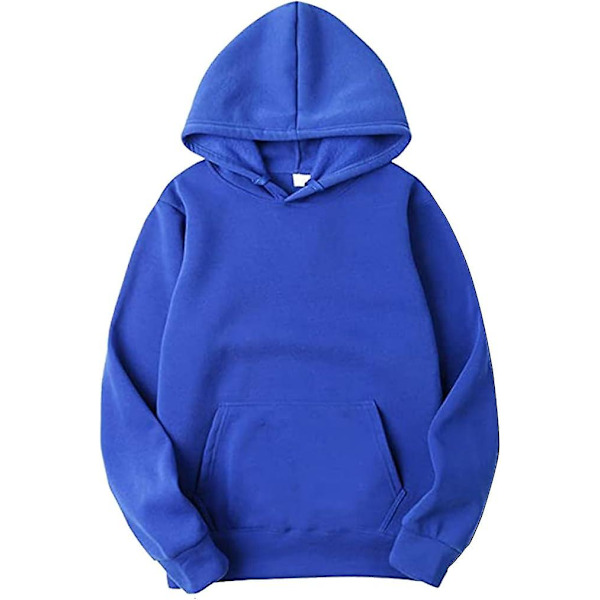 2 st Sweatsuit Set Herr Dam Oversized Långärmad Hoodie Pullover Sweatshirt Träningsoverall Jogger Sweatpants blue XL