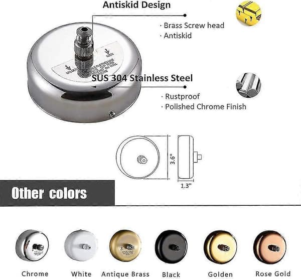 Uttrekkbar klessnor SUS304 rustfritt stål klesstativ med justerbart rustfritt stål tau Polished Chrome