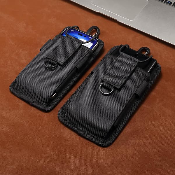 Telefonpose til rygsækrem – Bælteclips – Passer til 6,7–7,2-tommer smartphones – Dimensioner 17 x 8,5 x 2 cm
