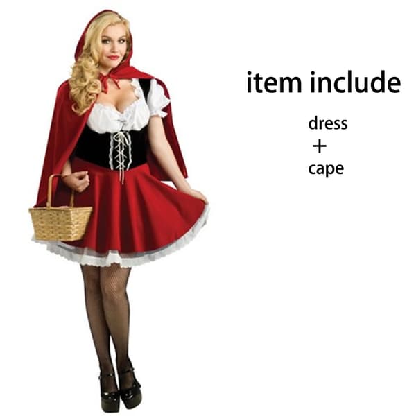 Rödluvan Kostym Vuxen Dam Halloween Cosplay Stil 2 style 2 M