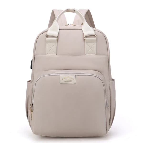 Mummy bag USB skötväska Beige
