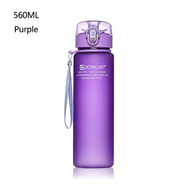 400/560 ml BPA-fri vattenflaska utomhussportvattenflaska Purple 400ml