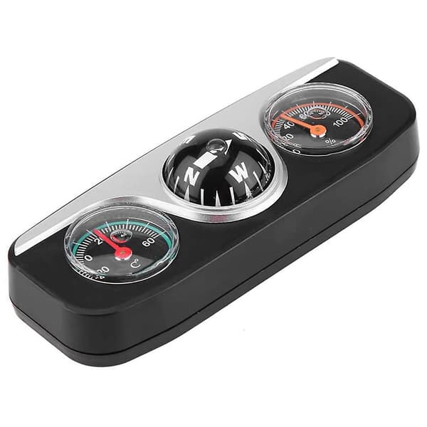 Multifunktionell Kompass Instrumentbräda Montering Navigationskompass 3 i 1 Bil Lastbil Instrumentbräda Montering Navigationsriktningskompass Termometer Hygrometer