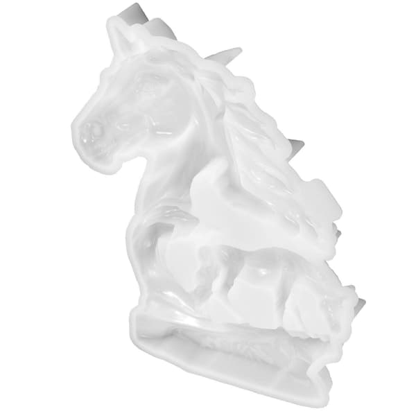 DIY Silikon Hästformad Gjutform Epoxi Silikon Gjutform Häst Bordsdekor Form White 20.40X15.00X2.20CM