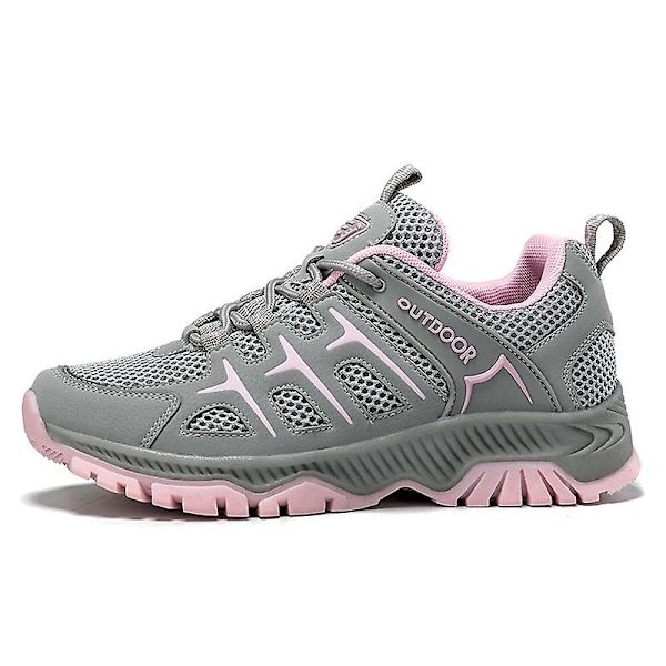 Damvandringsskor Lågskor Sneakers För Utomhusspårning Vandring Promenader 3Ds2101 Pink EU 42
