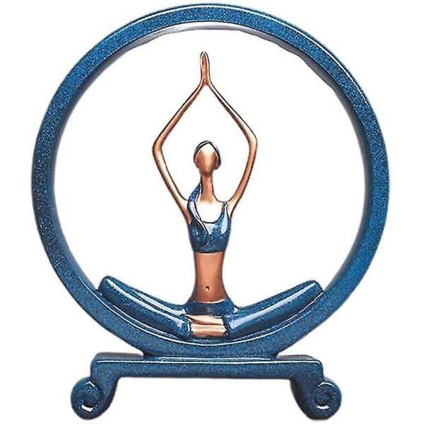 Yoga Girl - Resin Meditation Skulptur - Skrivbordsdekoration för hem eller kontor (önskningar)