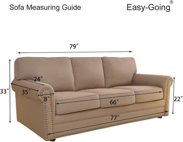 Easy-Going Vendbart Sofatrekk, 3-seters Sofa, Stor, Sjokolade/Beige