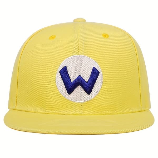 Broderad bomullskeps solskydd platt brätte hiphop-keps white