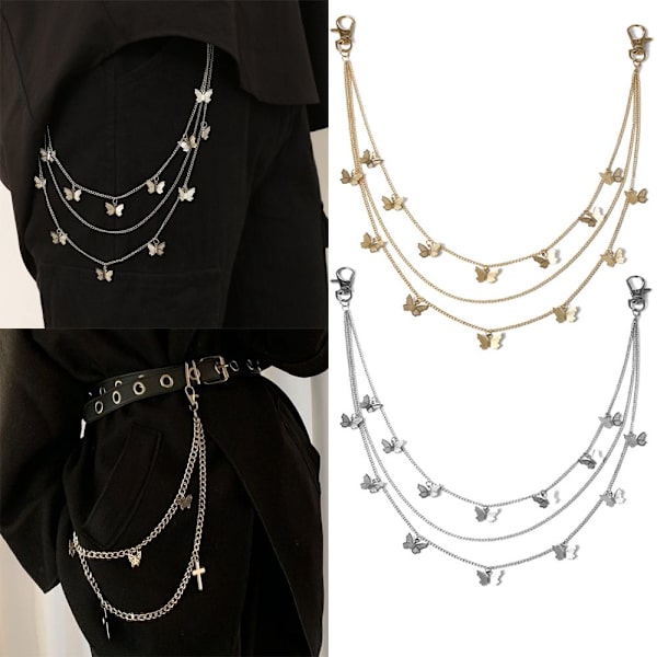 Midjekedja Byxor Kedja SILVER STYLE6