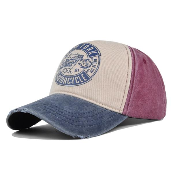 graffititryck cap sliten tvättad nödställd cap färgmatchande cap diskettmössa böjd brätte toppad cap Cp8951Black Adjustable