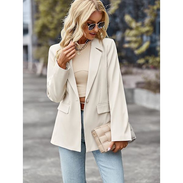Casual Small Suit 2023 Vinter All-match Coat Professionell formell kontorsjacka för kvinnor för kvinnor black XL