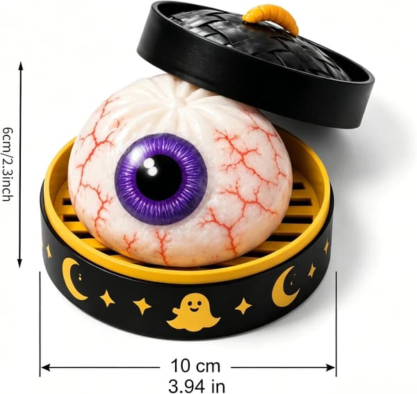 Halloween Spooky Ghost Dumpling, Dumplings Squish med Steamer Stressbolde Stressaflastning Fidget Sensorisk til Helligdags- og Fødselsdagsgaver