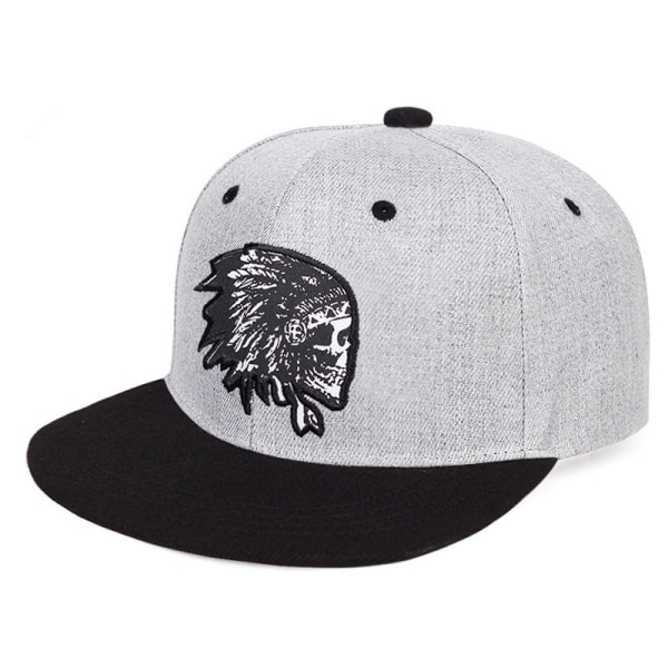 Hip hop baseballhatt för män och kvinnor broderad platt brättad hatt för friluftsliv casual blue
