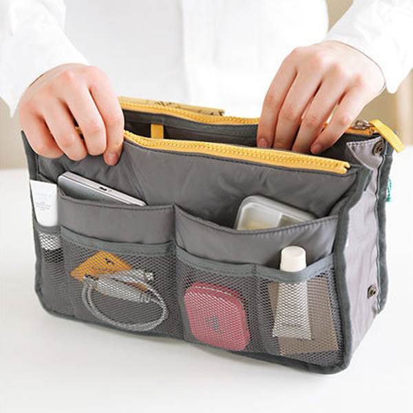 Bag in Bag Handväskinsats Väskinsats Grå gray one size