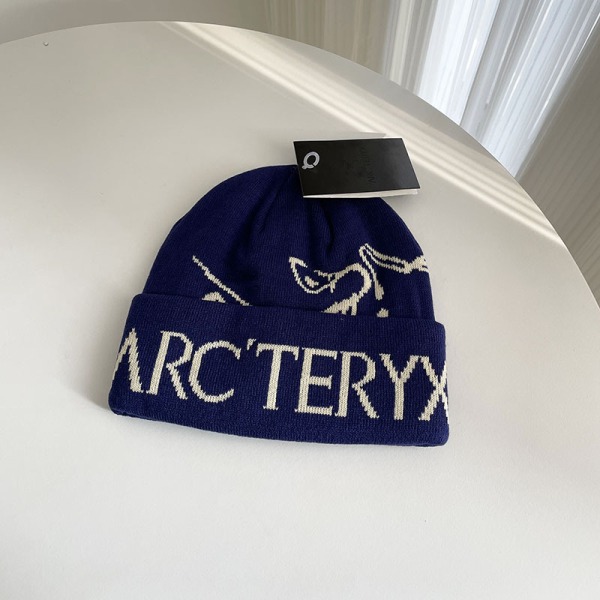 Arcteryx Utomhus Höst Och Vinter Varm Ski Öronskydd Vild Mode Stickad Mössa Blue