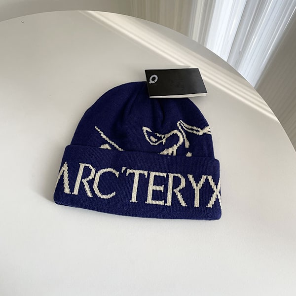 Arcteryx Utomhus Höst Och Vinter Varm Ski Öronskydd Vild Mode Stickad Mössa Blue