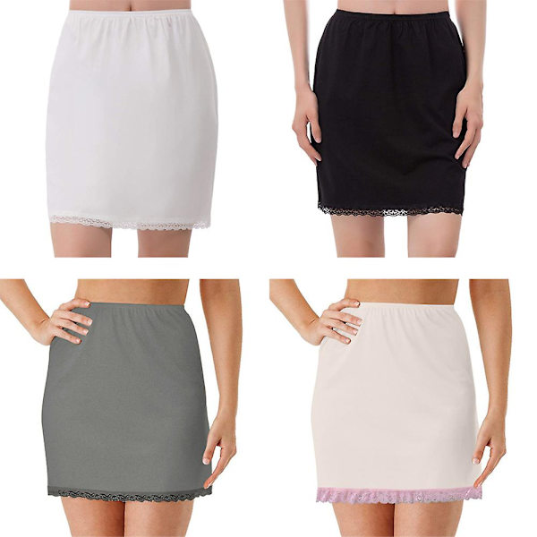 Lady Midja Slip Lace Kort underkjol Mjuk underkjol Pink