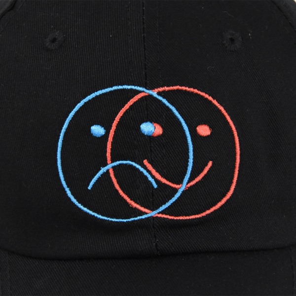 Leende ansikte Broderi Cap Personlig Broderad Baseball Cap York Cap Hattar för män och kvinnor Solhatt Ce5601Black