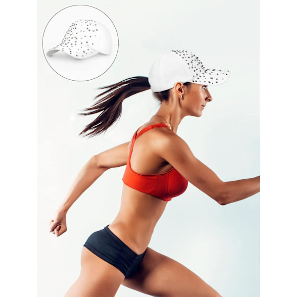 2 st justerbar ventilerande rhinestone cap