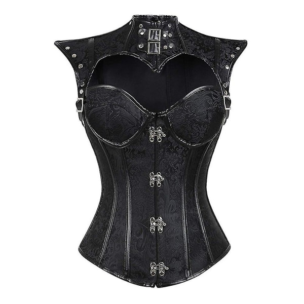 Steampunk Korsett Med Kopp Gotisk Sexig Bustiers Burlesk Vintage Goth Kläder Överbyst livkropp Halloween kostym