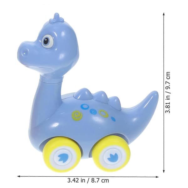 Børns dinosaur billegetøj træk tilbage plastmodel til fest 6 stk tegneserie legetøj