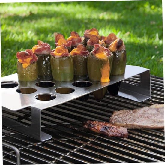 Paprika BBQ-sett – Paprikagrill i rustfritt stål – Inkluderer paprikakjerner – Egnet for fylling og grilling av paprika