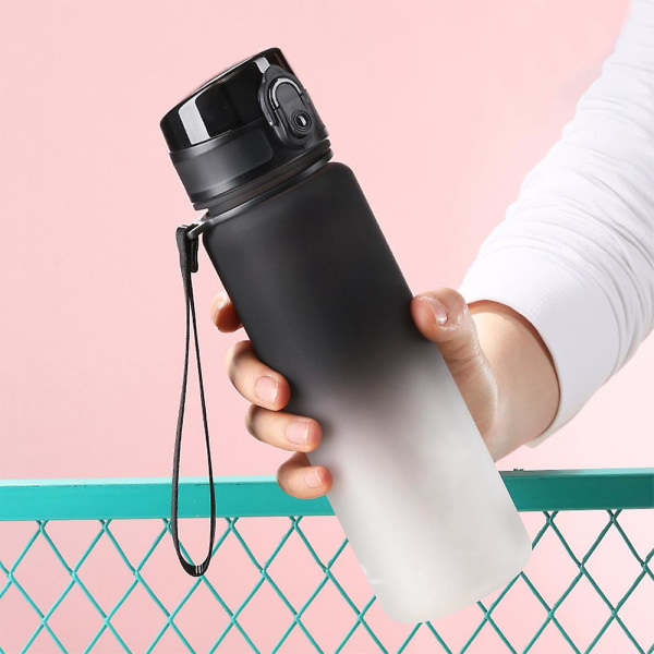 Ny sport Liten Fresh Gradient Water Cup, för fitness, gym och utomhussporter, för kvinnor och män Skolkontor Gym utomhus black and white 1L