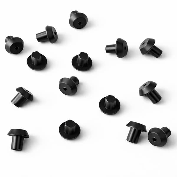 Pakke med 16 WB2K101 gummifødder til gaskomfurriste, erstatning kompatibel med G-E Ken-More, 𝟯/𝟭𝟲\" 𝗛𝘂𝗹 til gaskomfurbrænder