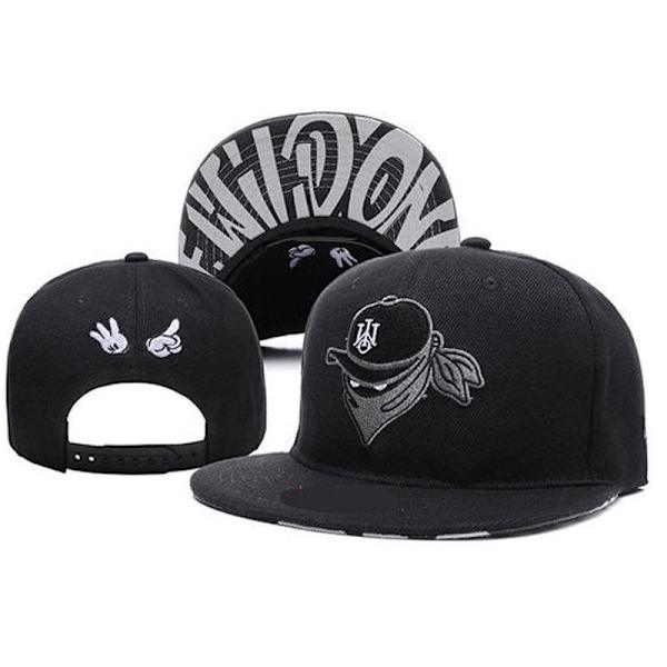 Hatt hipsterhatt för män, platt brättad cap Broderad pirat street cap Casual hipster platt brättad hatt red