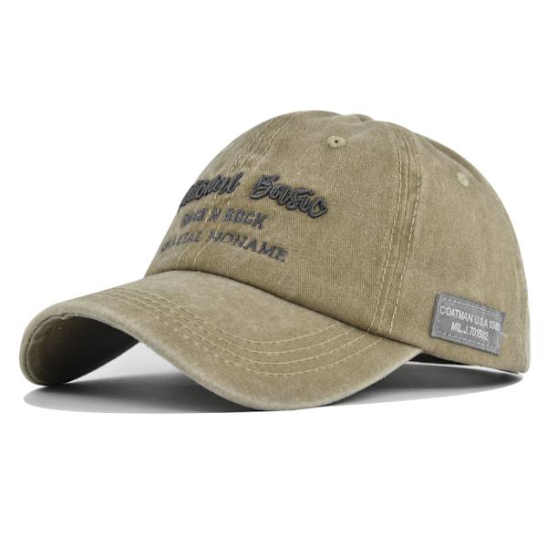 Cap Retro Broderad Peaked Cap Tvättad gammal solhatt Par Cb4435LightBlue Adjustable