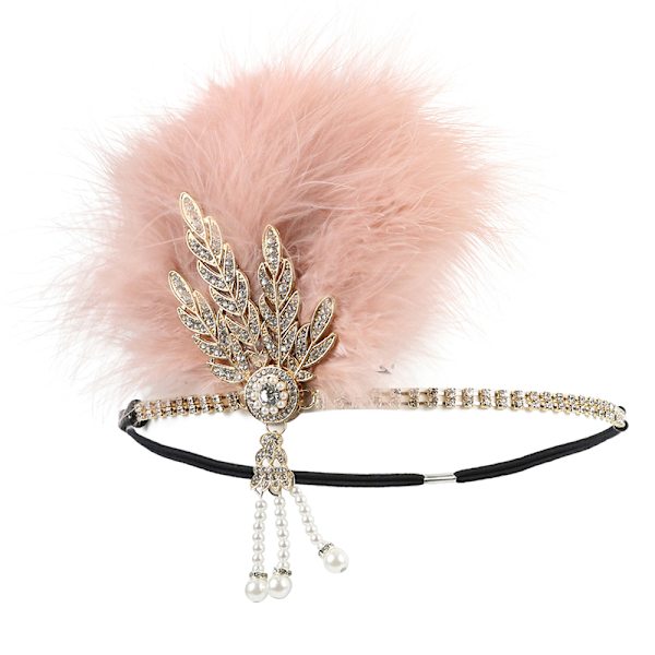 Hårband Headpiece Fjäder Klaff Huvudbonad Kostym Fest För Pink