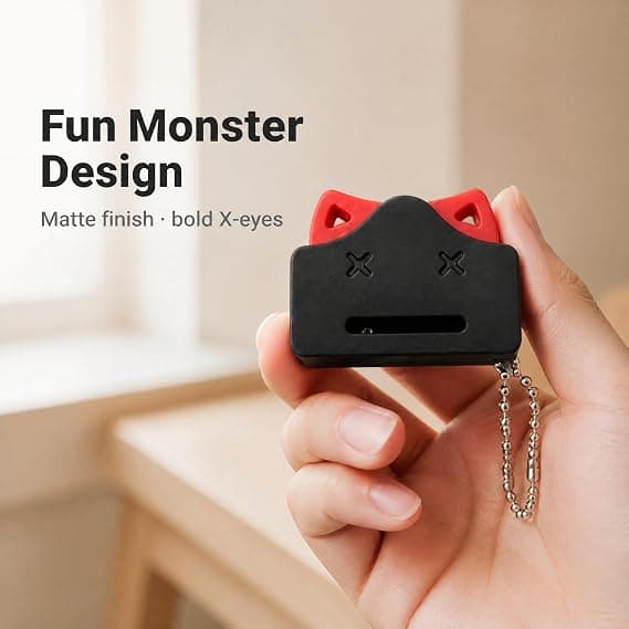 Magnetisk Monster Fidget Nøglering, Hørbar Klik Stresslindring