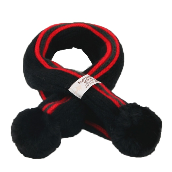 Barnscarf Pojkar Flickor Vintervarma halsdukar Halsvärmare black