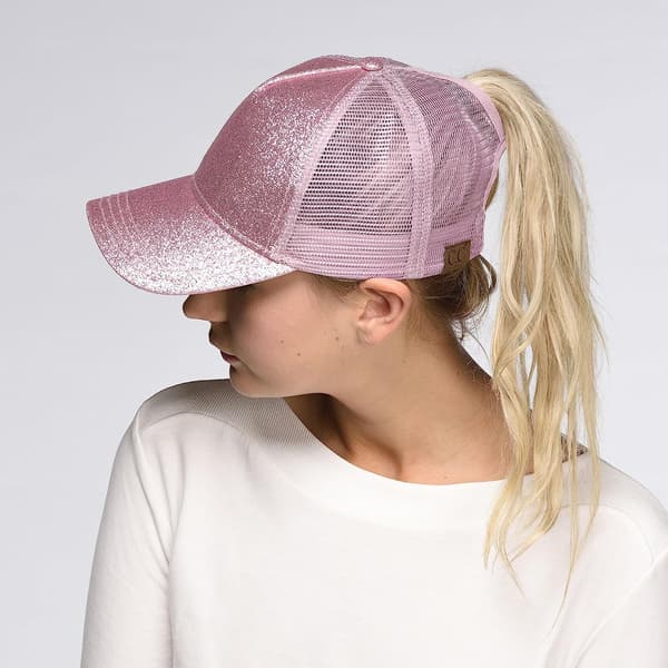 Hattsandscarf Hästsvans Kepsar Messy Bulls Trucker Plain