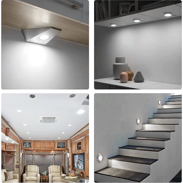 6st G4 Led 3w,ac12-24v,300lm Cool White 6000k,24x5730 Smd,30w Halogen Bulb Equivalent,icke dimbar,g4 Led Round Infälld