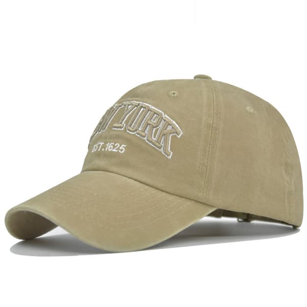Tvättad cap York broderad cap Cap Solhatt Broderad baseballsolhatt Cb2474Gray Adjustable