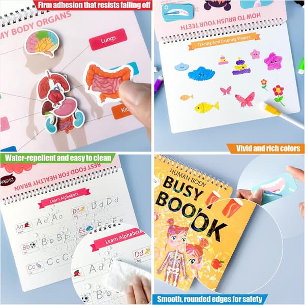 Människokroppens anatomi pedagogisk arbetsbok – material för tidig inlärning, 1 st (orange)